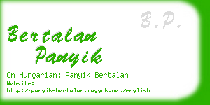 bertalan panyik business card